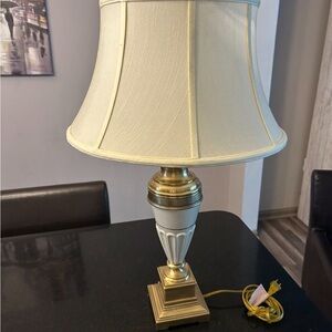 Elegant Cream and Gold Table Lamp